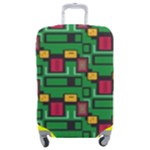 Rectangles on a green background                                                    Luggage Cover (Medium)