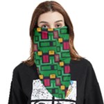 Rectangles on a green background                                                   Face Covering Bandana (Triangle)