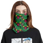 Rectangles on a green background                                                   Face Covering Bandana (Two Sides)
