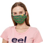 Rectangles on a green background                                                    Crease Cloth Face Mask (Adult)