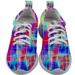 Red blue messy stripes                                                      Kids Athletic Shoes