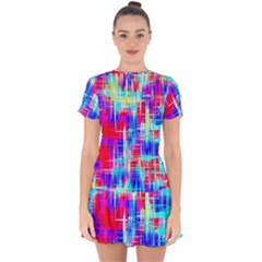 Drop Hem Mini Chiffon Dress 