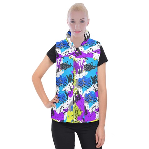 Shaky shapes                                                       Women s Button Up Puffer Vest from ArtsNow.com