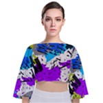 Shaky shapes                                                        Tie Back Butterfly Sleeve Chiffon Top