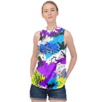 Shaky shapes                                                           High Neck Satin Top