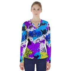 V-Neck Long Sleeve Top 