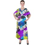 Shaky shapes                                                             V-Neck Boho Style Maxi Dress