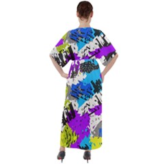 V-Neck Boho Style Maxi Dress 