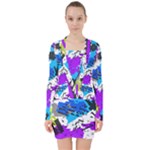 Shaky shapes                                                             V-neck Bodycon Long Sleeve Dress
