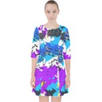 Shaky shapes                                                            Quarter Sleeve Pocket Dress