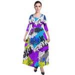 Shaky shapes                                                            Quarter Sleeve Maxi Velour Dress
