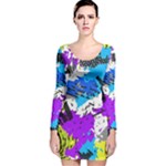 Shaky shapes                                                          Long Sleeve Velvet Bodycon Dress