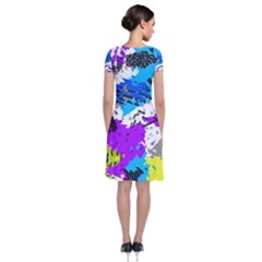 Short Sleeve Front Wrap Dress 
