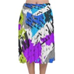 Shaky shapes                                                       Velvet Flared Midi Skirt