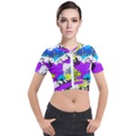 Shaky shapes                                                          Short Sleeve Cropped Jacket