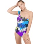 Shaky shapes                                                          Frilly One Shoulder Swimsuit