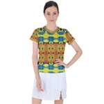 Tribal pattern                                                        Women s Mesh Sports Top