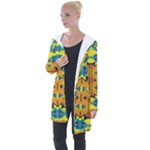 Tribal pattern                                                         Longline Hooded Cardigan