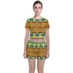 Tribal pattern                                                         Crop Top and Shorts Co-Ord Set