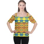 Tribal pattern                                                          Women s Cutout Shoulder Tee