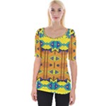 Tribal pattern                                                          Wide Neckline Tee