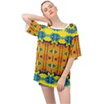 Tribal pattern                                                        Oversized Chiffon Top
