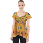 Tribal pattern                                                        Lace Front Dolly Top