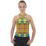 Tribal pattern                                                          Cross Neck Velour Top