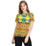 Tribal pattern                                                          Women s Short Sleeve Rash Guard