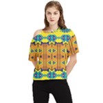 Tribal pattern                                                          One Shoulder Cut Out Tee