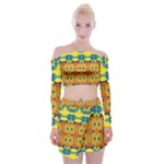 Tribal pattern                                                             Off Shoulder Top with Minki Skirt Set