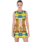 Tribal pattern                                                             Lace Up Front Bodycon Dress