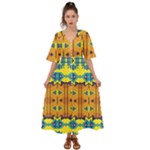 Tribal pattern                                                            Kimono Sleeve Boho Dress