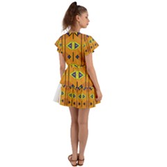 Flutter Sleeve Wrap Dress 