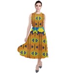 Tribal pattern                                                             Round Neck Boho Dress