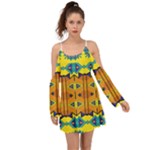 Tribal pattern                                                             Kimono Sleeves Boho Dress