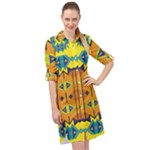 Tribal pattern                                                             Long Sleeve Mini Shirt Dress