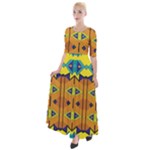 Tribal pattern                                                            Half Sleeves Maxi Dress