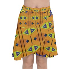 Chiffon Wrap Front Skirt 