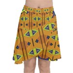Tribal pattern                                                             Chiffon Wrap Front Skirt