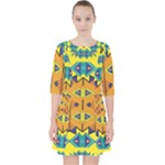 Tribal pattern                                                            Quarter Sleeve Pocket Dress