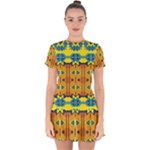Tribal pattern                                                             Drop Hem Mini Chiffon Dress