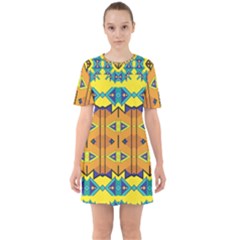 Sixties Short Sleeve Mini Dress 