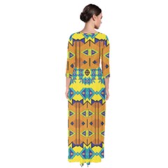 Quarter Sleeve Maxi Dress 