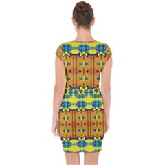 Capsleeve Drawstring Dress  