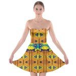 Tribal pattern                                                          Strapless Bra Top Dress
