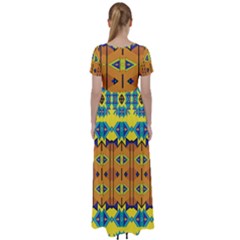 High Waist Short Sleeve Maxi Dress 