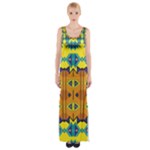 Tribal pattern                                                          Maxi Thigh Split Dress