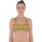 Tribal pattern                                                         Cross Back Hipster Bikini Top