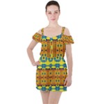 Tribal pattern                                                         Ruffle Cut Out Chiffon Playsuit